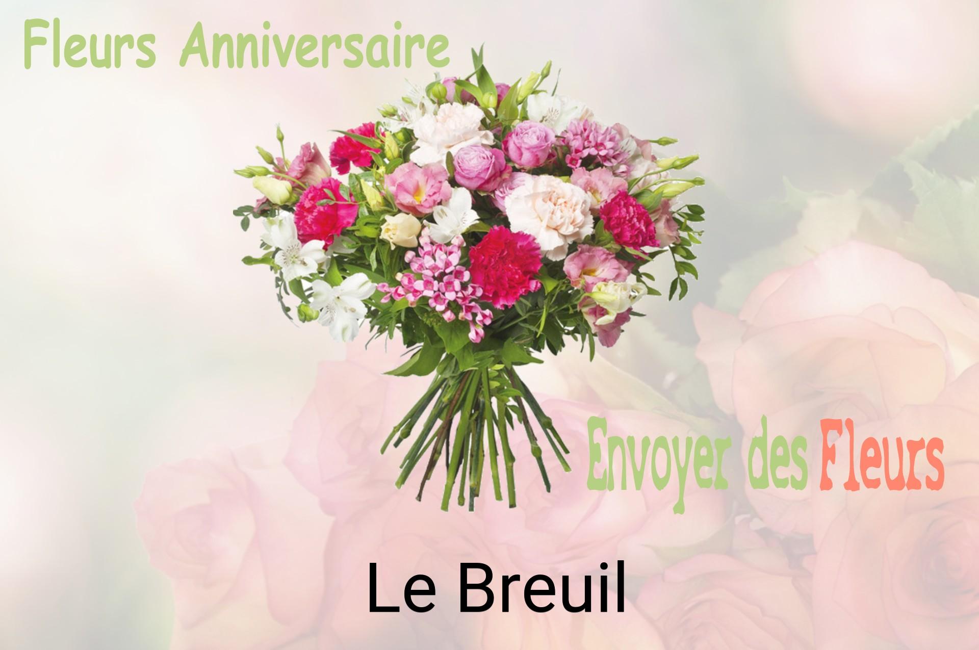 Bouquet de fleurs d’anniversaire livré à Le Breuil